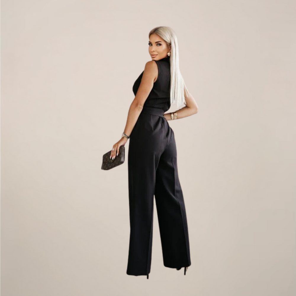 Women's Wrap Jumpsuit | Scuba Crepe | Elegant Tailored Style | Nova Muse