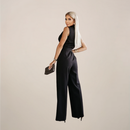 Women's Wrap Jumpsuit | Scuba Crepe | Elegant Tailored Style | Nova Muse