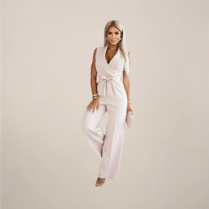 Women's Wrap Jumpsuit | Scuba Crepe | Elegant Tailored Style | Nova Muse