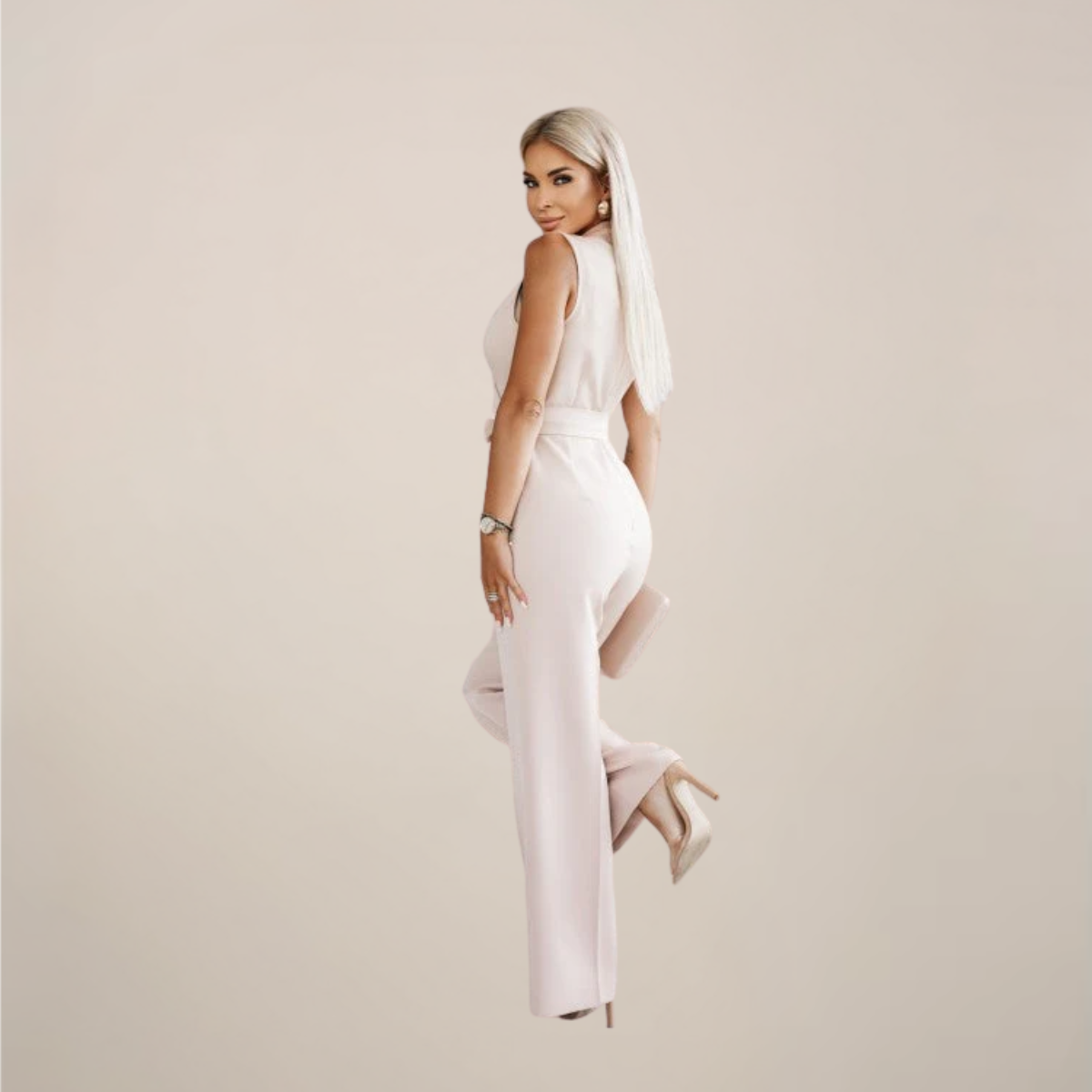 Women's Wrap Jumpsuit | Scuba Crepe | Elegant Tailored Style | Nova Muse