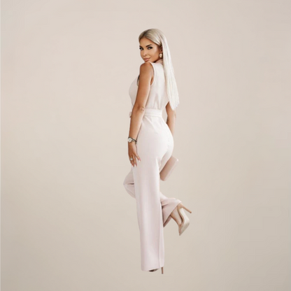 Women's Wrap Jumpsuit | Scuba Crepe | Elegant Tailored Style | Nova Muse