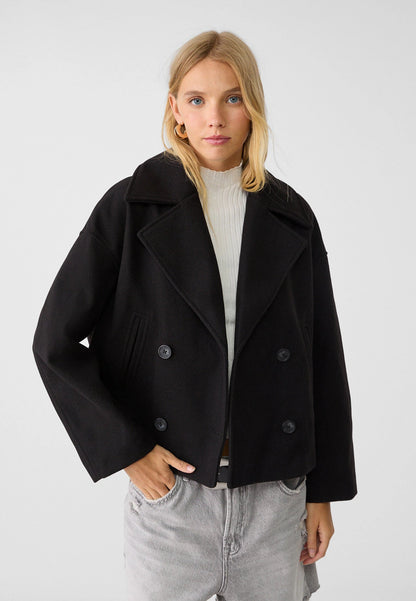 Women’s Double-Breasted Jacket | Short Tailored Blazer Coat | Smart Casual Layering | Nova Muse