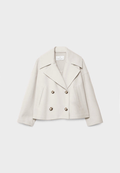 Women’s Double-Breasted Jacket | Short Tailored Blazer Coat | Smart Casual Layering | Nova Muse