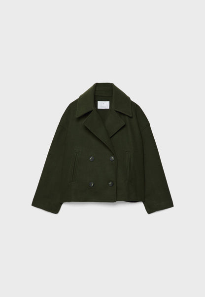 Women’s Double-Breasted Jacket | Short Tailored Blazer Coat | Smart Casual Layering | Nova Muse