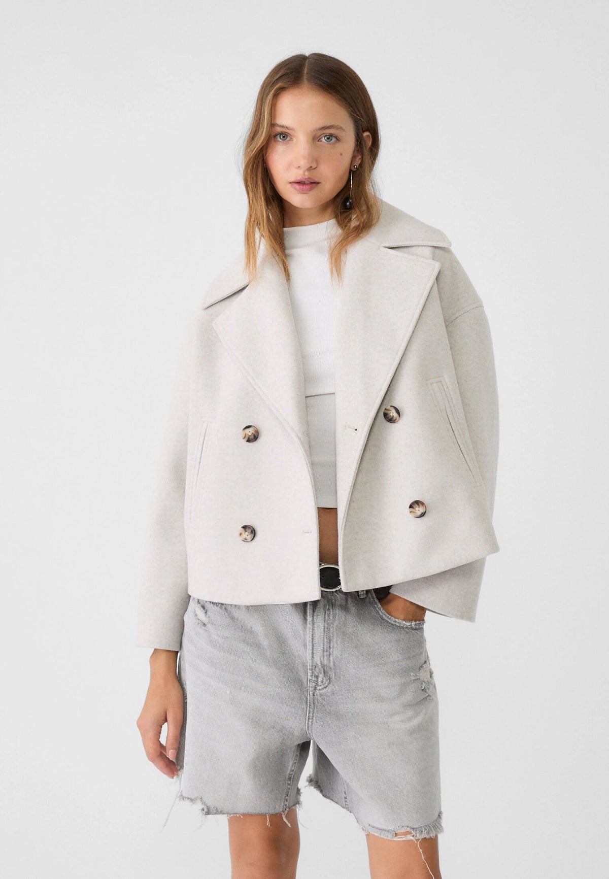Women’s Double-Breasted Jacket | Short Tailored Blazer Coat | Smart Casual Layering | Nova Muse