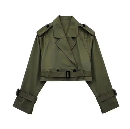 Women's Short Trench Coat | Women | LShort Trench Coat | Women | Lightweight Fabric Blend | Double Breasted Outerwear | Nova Museightweight Fabric Blend | Double-Breasted | Steven & Levon