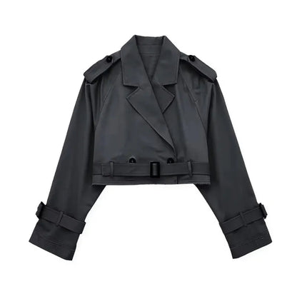 Women's Short Trench Coat | Women | LShort Trench Coat | Women | Lightweight Fabric Blend | Double Breasted Outerwear | Nova Museightweight Fabric Blend | Double-Breasted | Steven & Levon