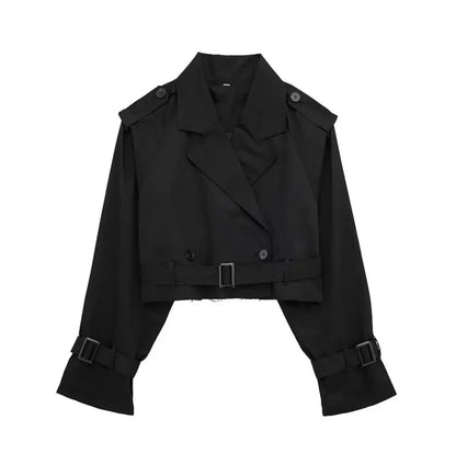 Women's Short Trench Coat | Women | LShort Trench Coat | Women | Lightweight Fabric Blend | Double Breasted Outerwear | Nova Museightweight Fabric Blend | Double-Breasted | Steven & Levon