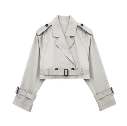Women's Short Trench Coat | Women | LShort Trench Coat | Women | Lightweight Fabric Blend | Double Breasted Outerwear | Nova Museightweight Fabric Blend | Double-Breasted | Steven & Levon