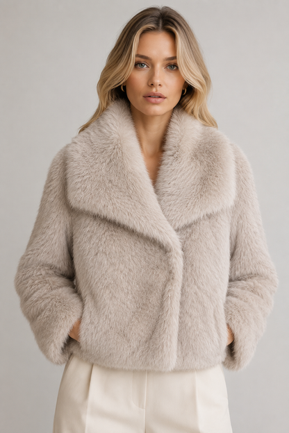 Women’s Warm Winter Coat | Acrylic Elegant Longline Coat for Casual & Evening Wear | Nova Muse