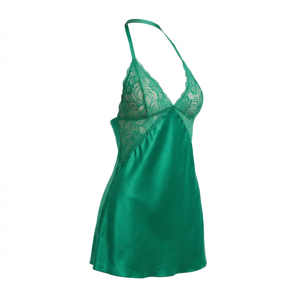 Lace Trim Chemise | Cross Back Straps | Sheer Lingerie Nightdress | Nova Muse
