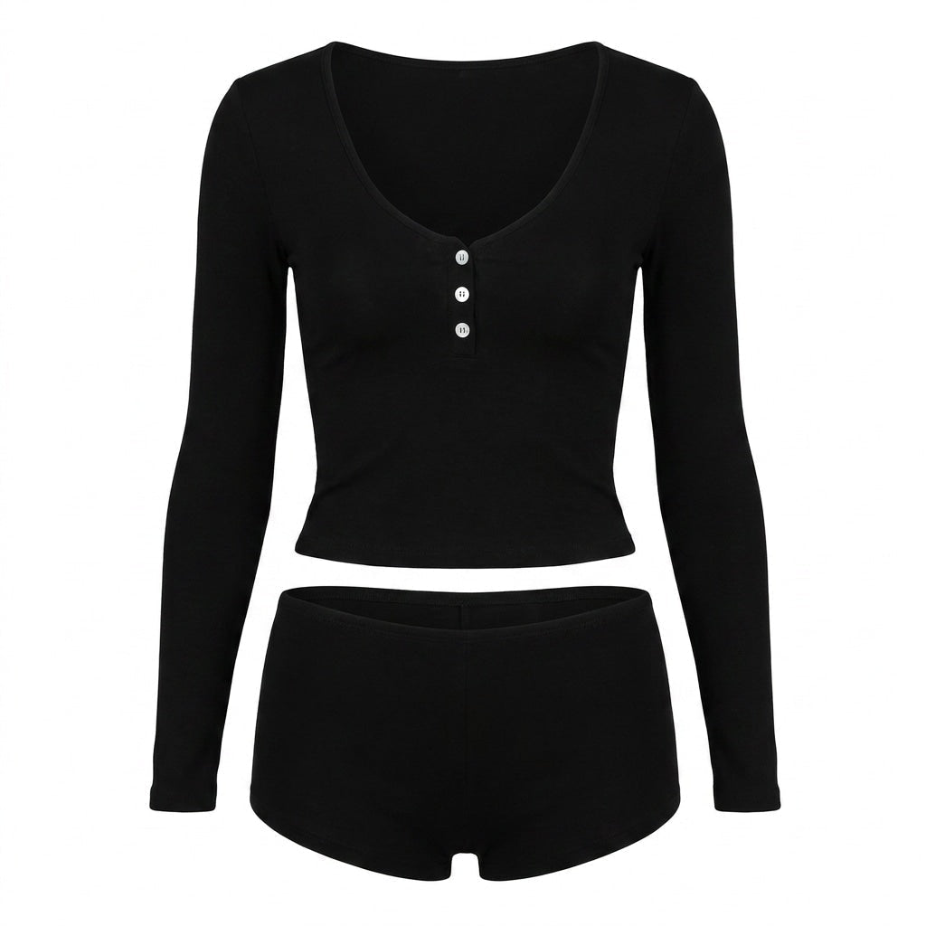 Ribbed Pyjama Set | Women | Soft Ribbed Fabric | Cami & Shorts | Lounge Sleepwear | Nova Muse
