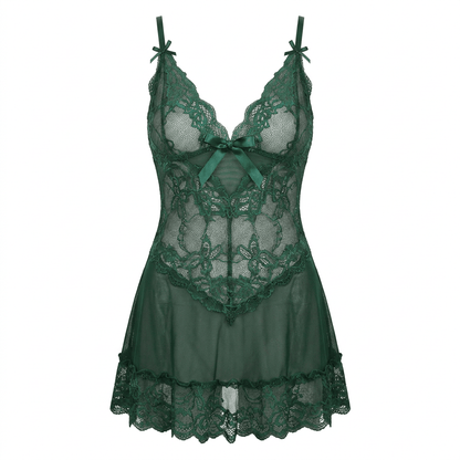 Sheer Mesh Lace Chemise | Women | G-String Set | Lingerie Nightdress | Nova Muse
