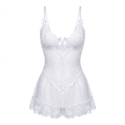 Sheer Mesh Lace Chemise | Women | G-String Set | Lingerie Nightdress | Nova Muse
